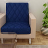 Sapphire Quilted Waterproof Sofa Seat Protector Cover with Stretchable Elastic, Blue