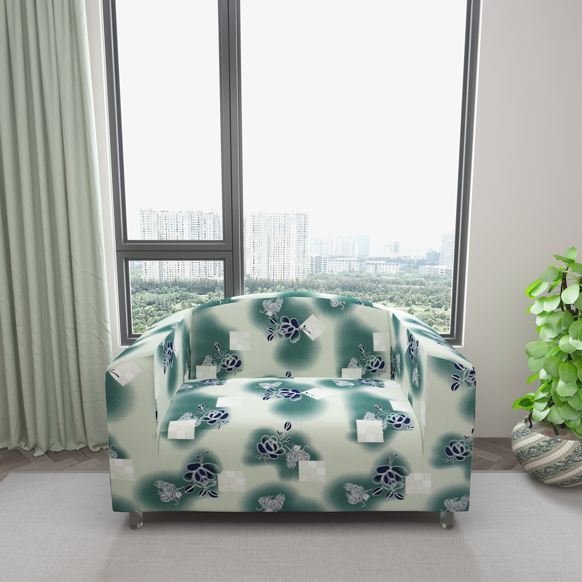 Waterproof Printed Sofa Protector Cover Full Stretchable, SP38 - Dream Care Furnishings Private Limited
