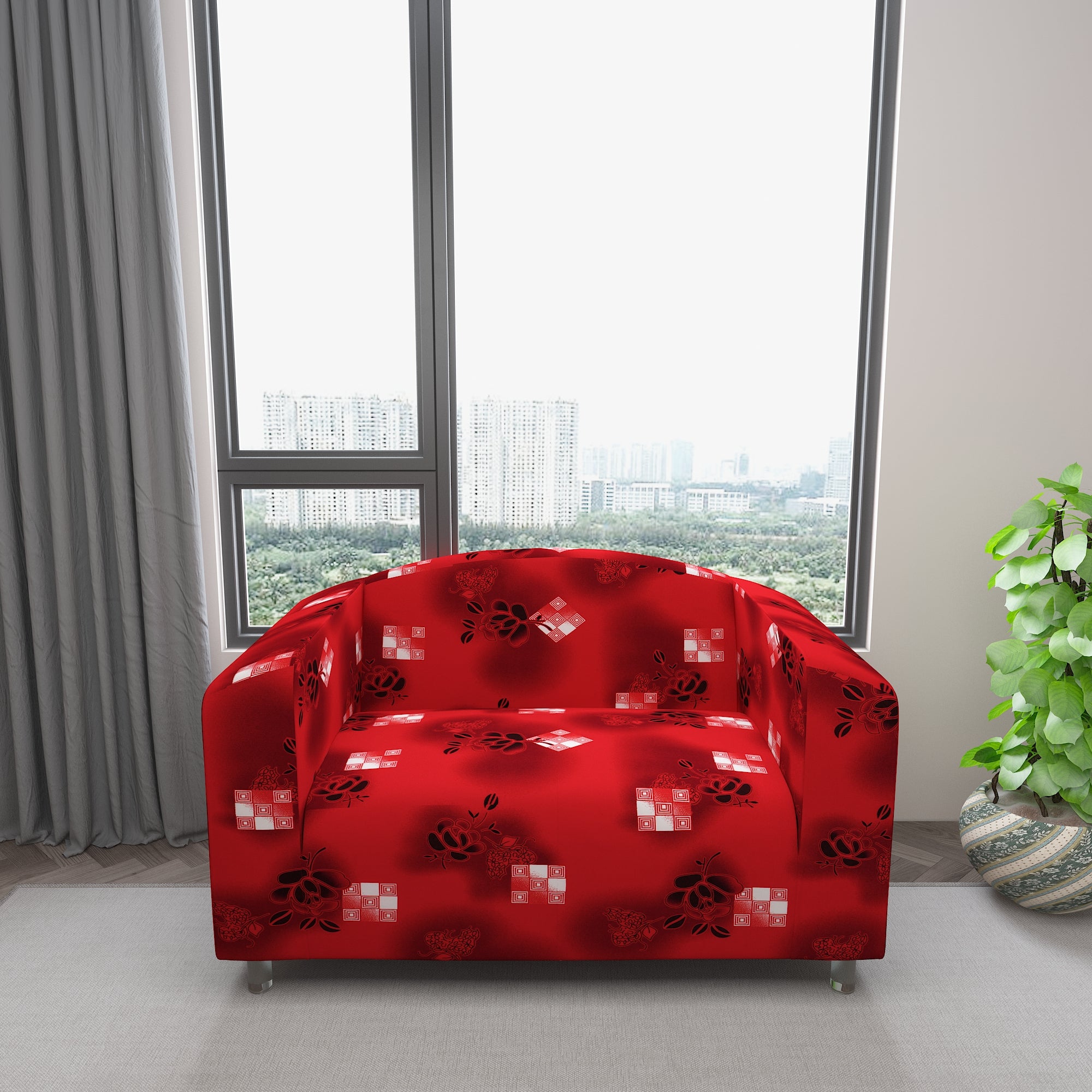 Waterproof Printed Sofa Protector Cover Full Stretchable, SP39 - Dream Care Furnishings Private Limited