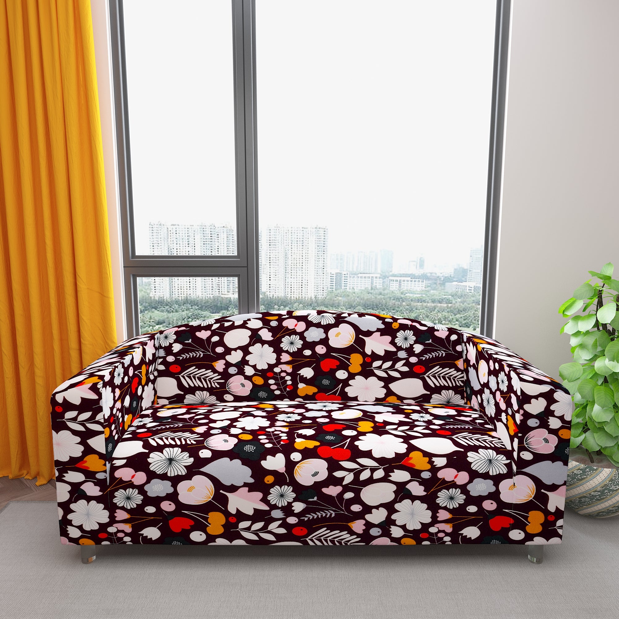 Waterproof Printed Sofa Protector Cover Full Stretchable, SP06 - Dream Care Furnishings Private Limited