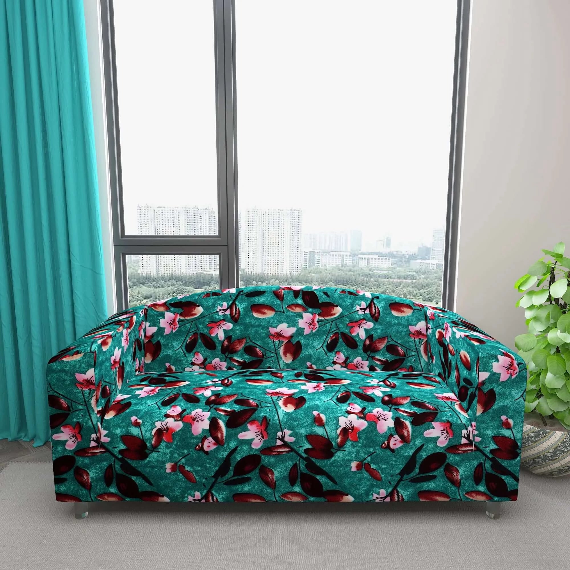 Marigold Printed Sofa Protector Cover Full Stretchable, MG11 - Dream Care Furnishings Private Limited
