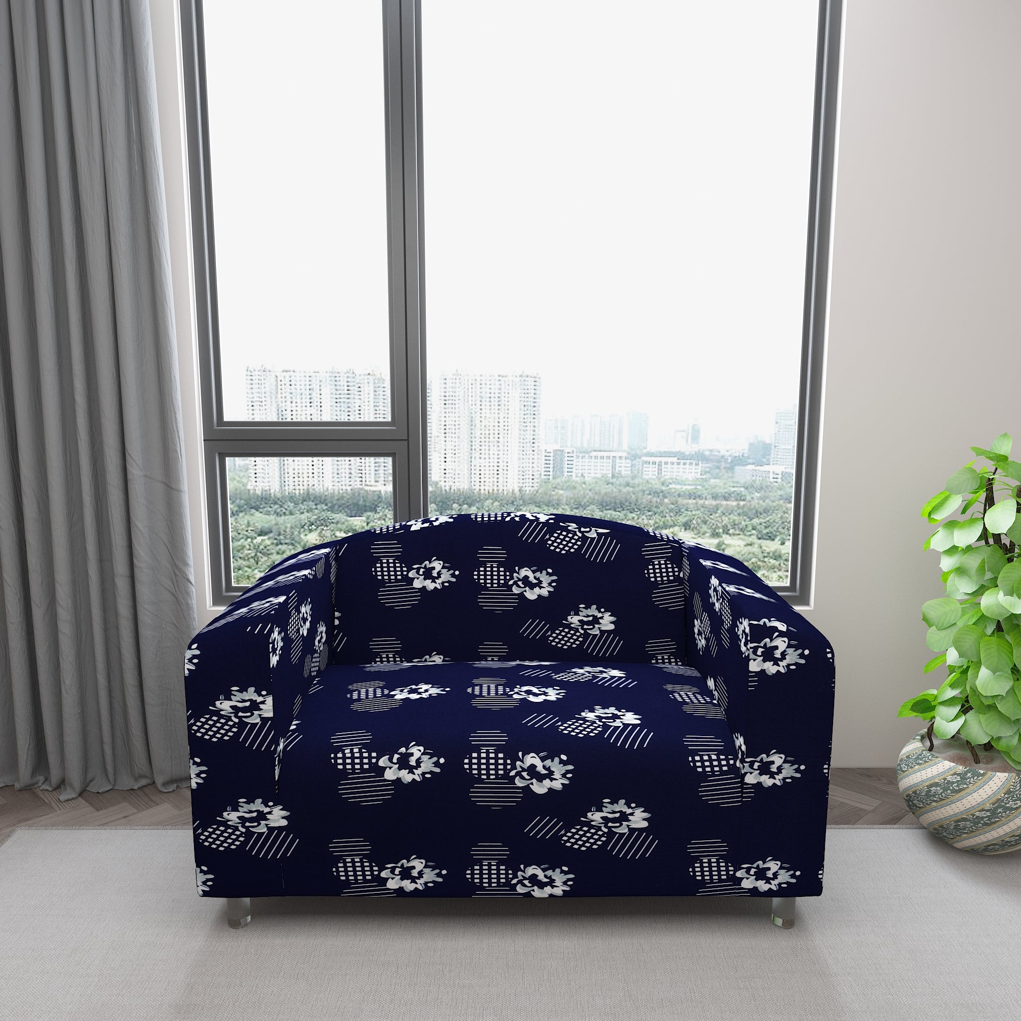 Waterproof Printed Sofa Protector Cover Full Stretchable, SP24 - Dream Care Furnishings Private Limited