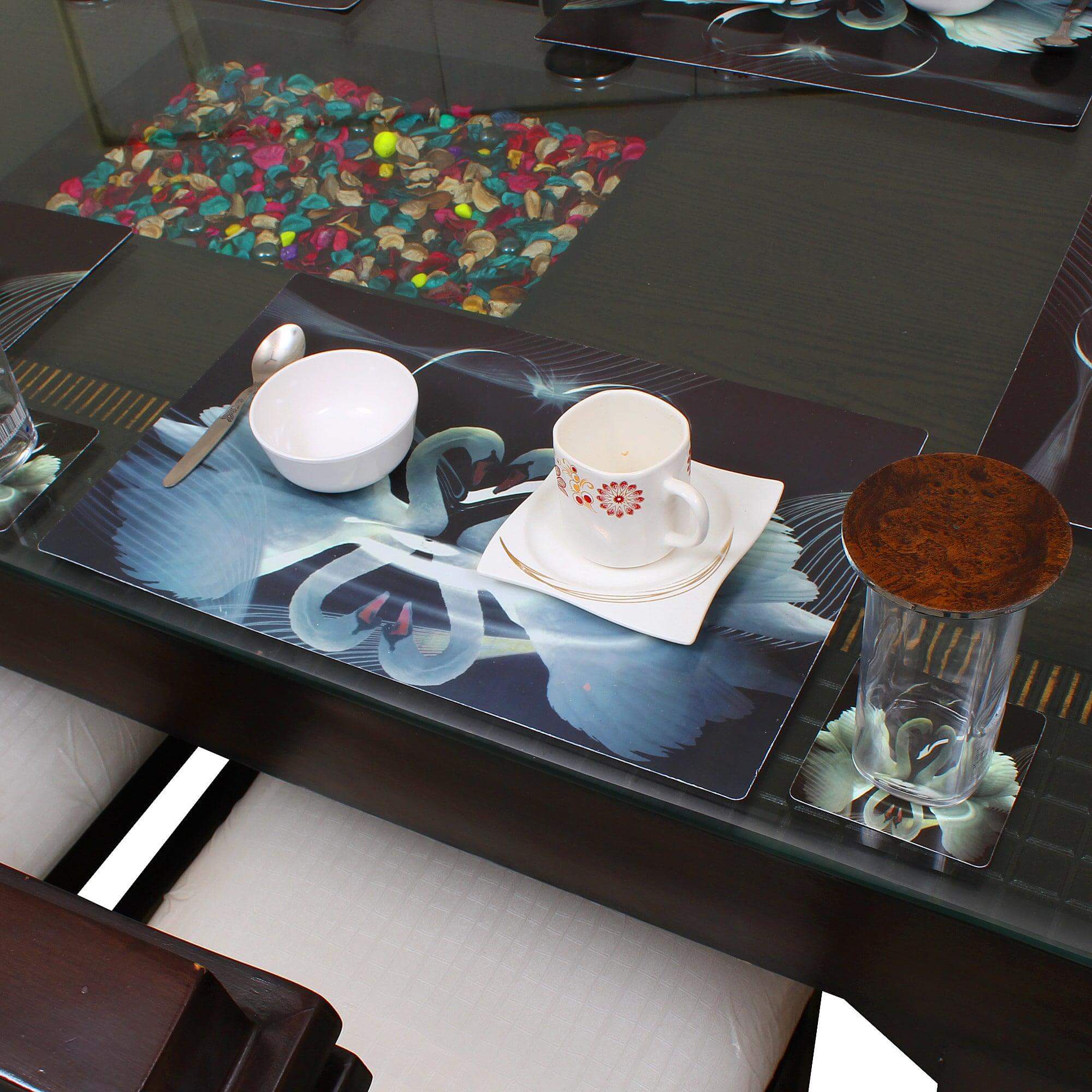 Dining Table Placemats with Coasters, Set of 6, PM15 - Dream Care Furnishings Private Limited