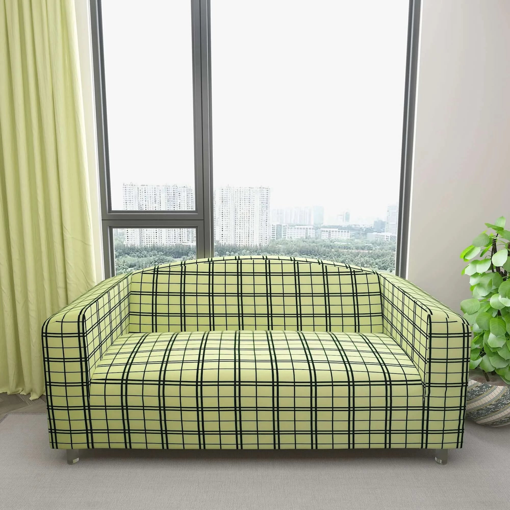 Marigold Printed Sofa Protector Cover Full Stretchable, MG15 - Dream Care Furnishings Private Limited