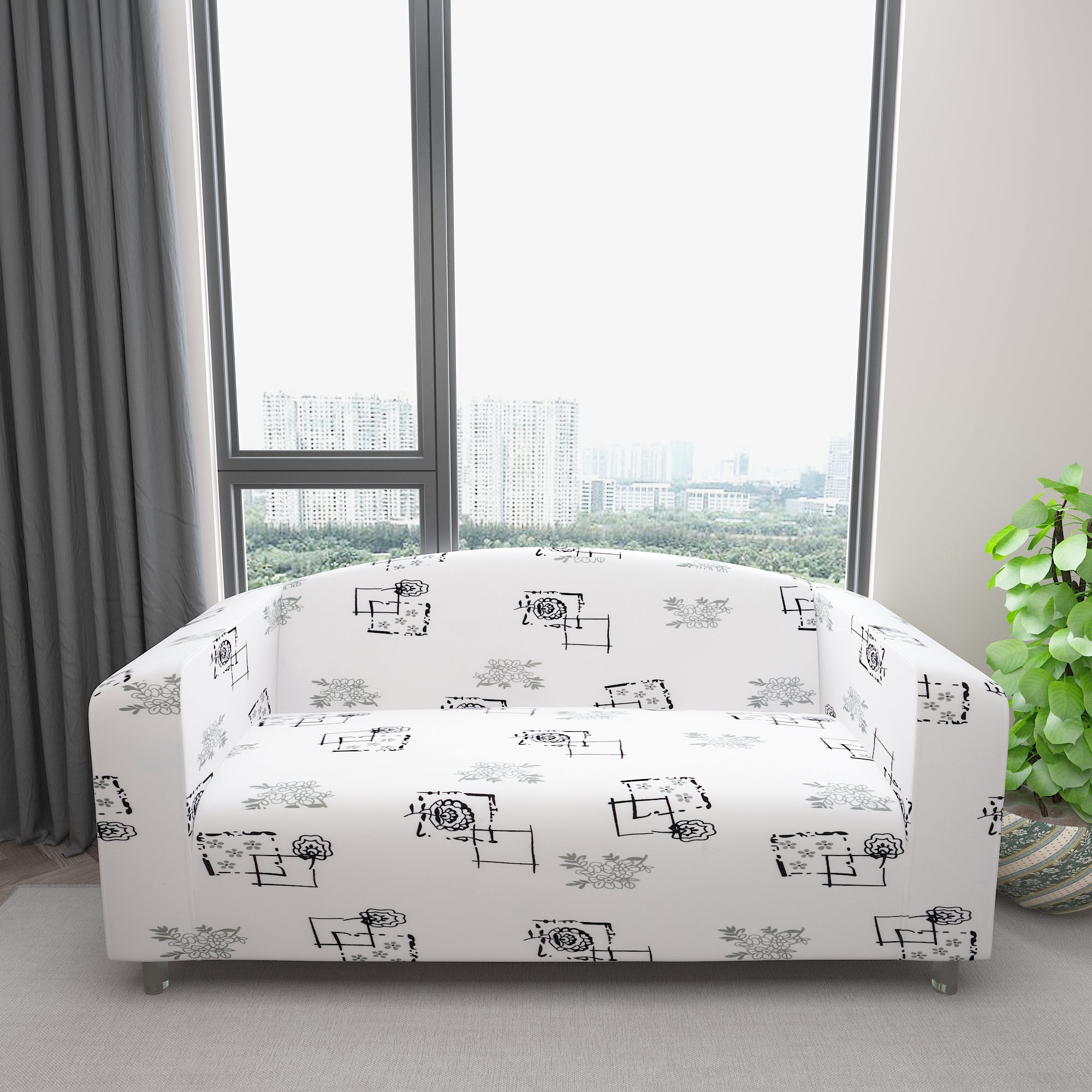 Waterproof Printed Sofa Protector Cover Full Stretchable, SP17 - Dream Care Furnishings Private Limited