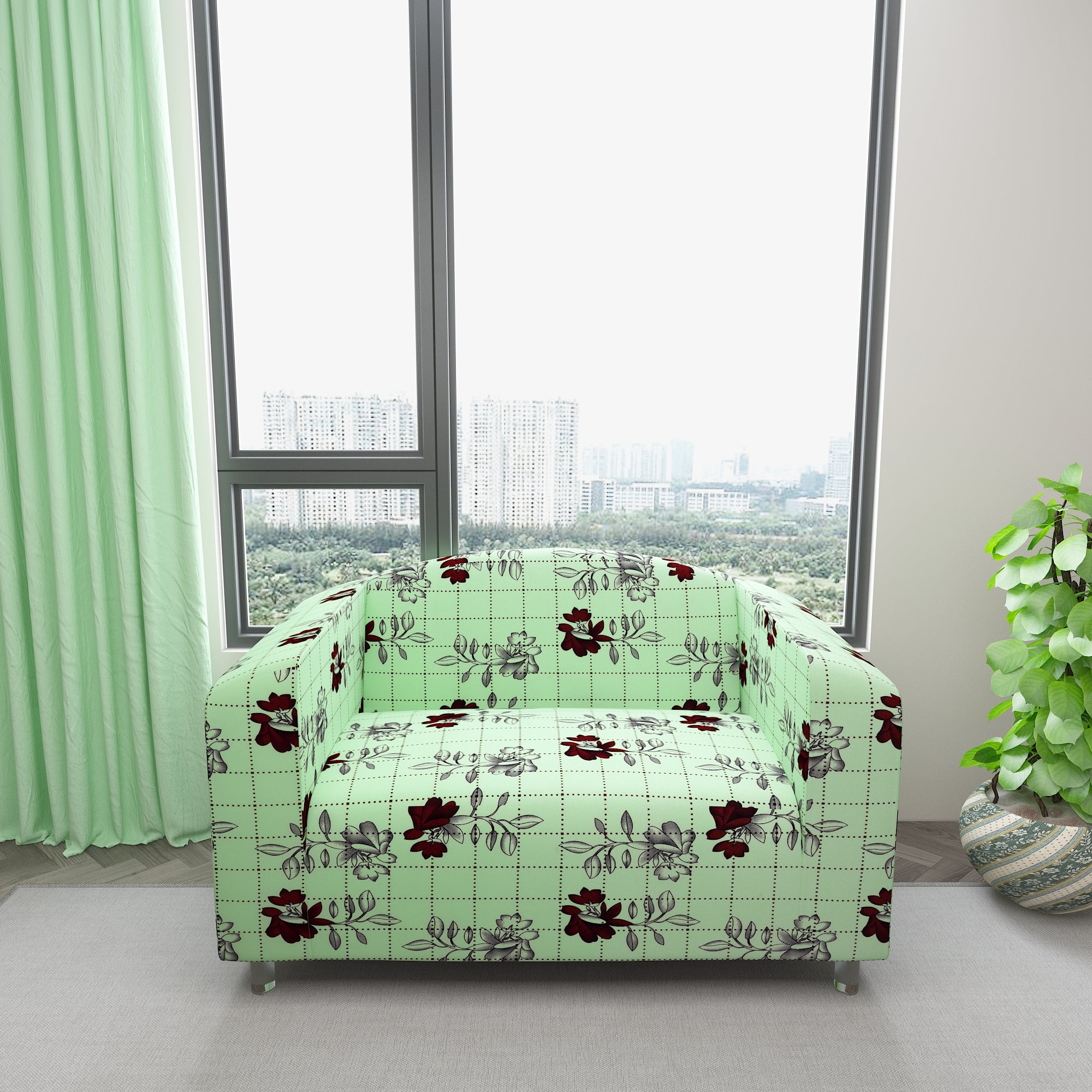 Waterproof Printed Sofa Protector Cover Full Stretchable, SP27 - Dream Care Furnishings Private Limited