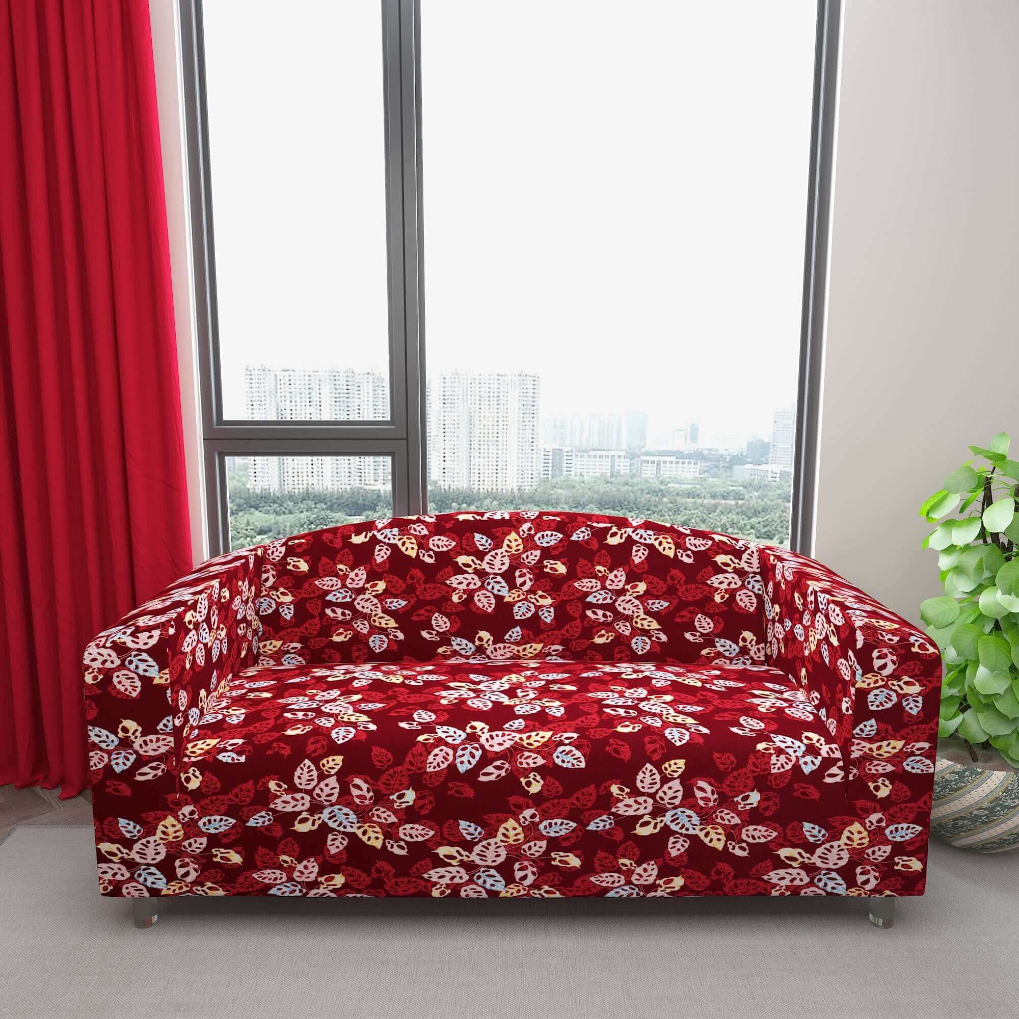 Marigold Printed Sofa Protector Cover Full Stretchable, MG03 - Dream Care Furnishings Private Limited