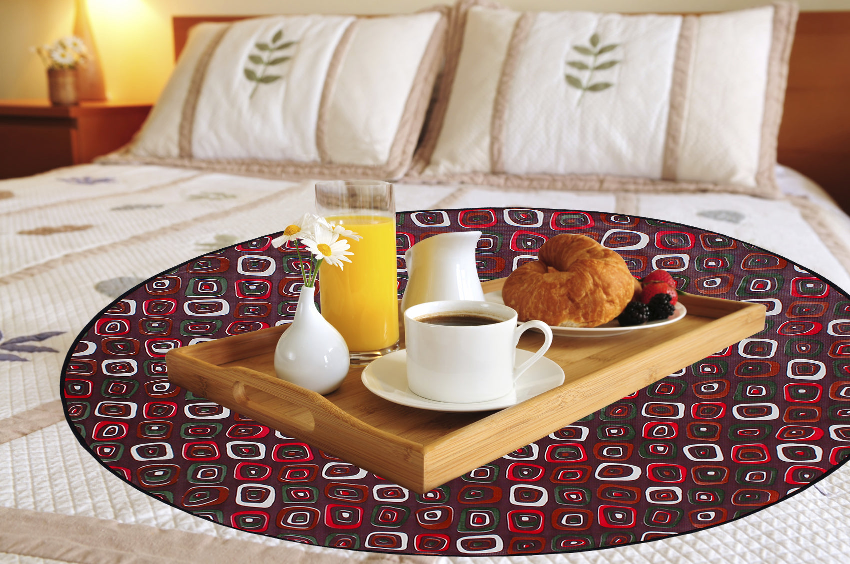 Waterproof & Oil Proof Bed Server Circle Mat, SA65 - Dream Care Furnishings Private Limited