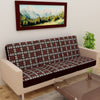 Waterproof Printed Sofa Seat Protector Cover with Stretchable Elastic, Brown White - Dream Care Furnishings Private Limited