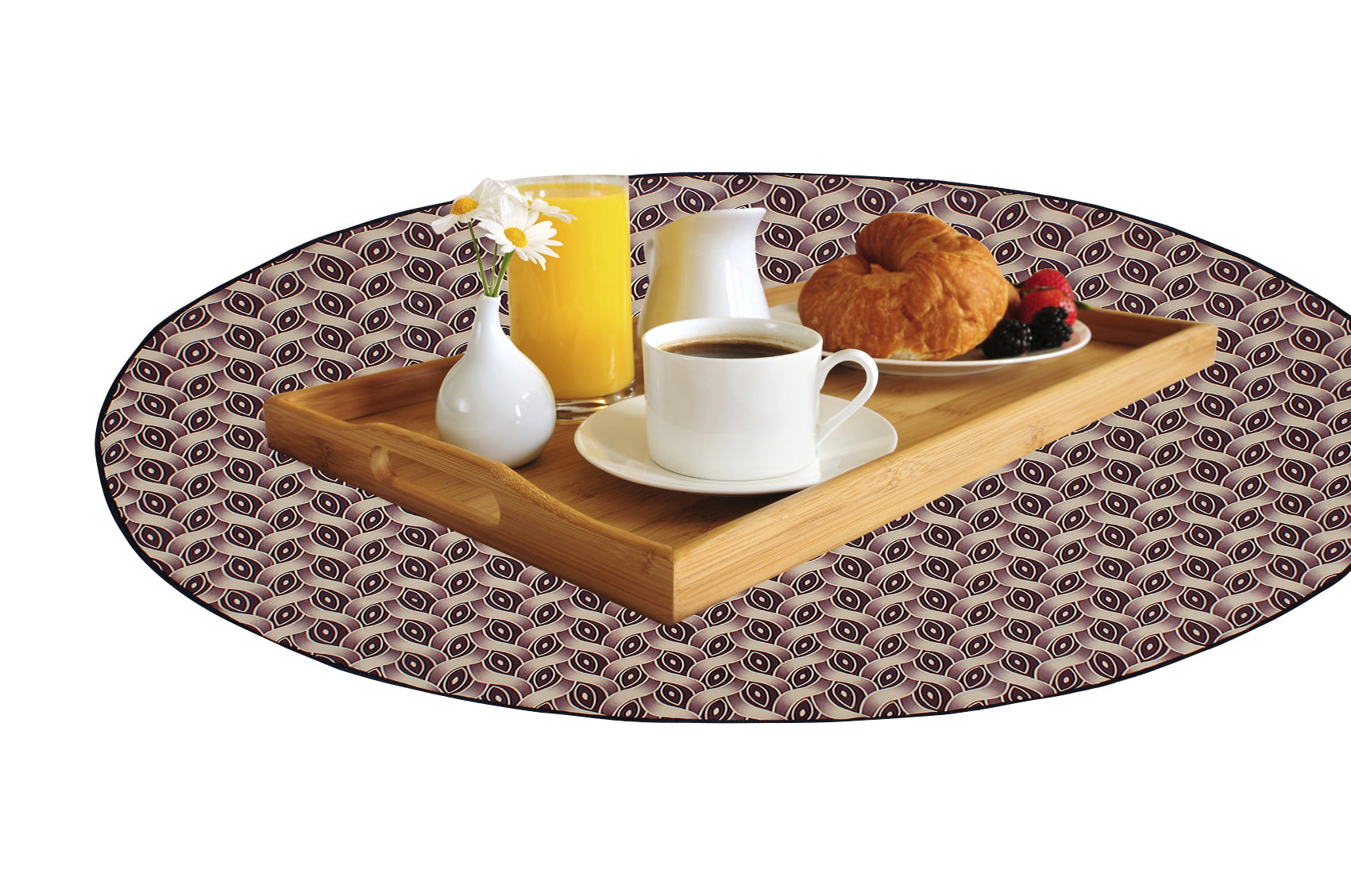 Waterproof & Oil Proof Bed Server Circle Mat, SA73 - Dream Care Furnishings Private Limited