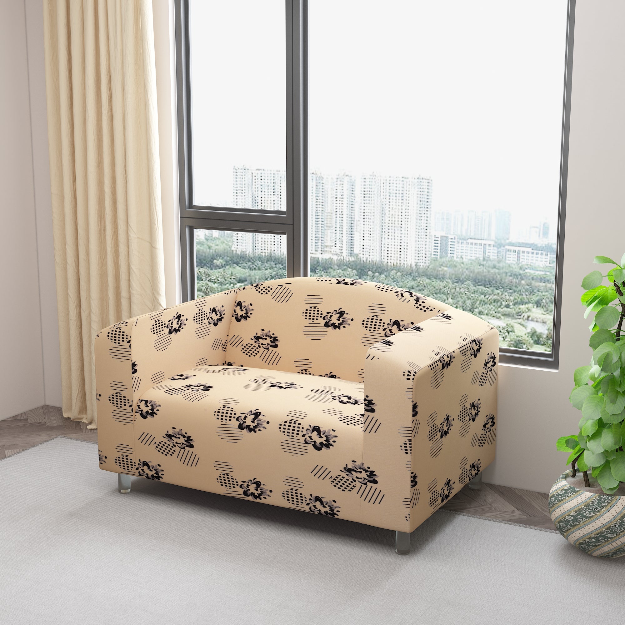 Waterproof Printed Sofa Protector Cover Full Stretchable, SP22 - Dream Care Furnishings Private Limited