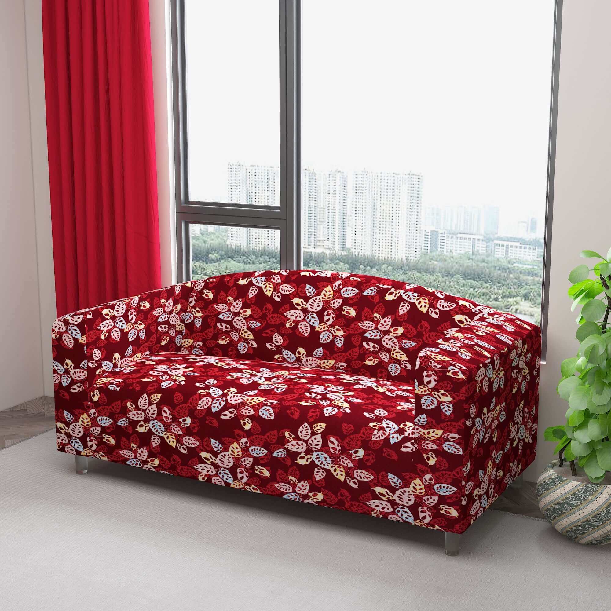 Marigold Printed Sofa Protector Cover Full Stretchable, MG03 - Dream Care Furnishings Private Limited