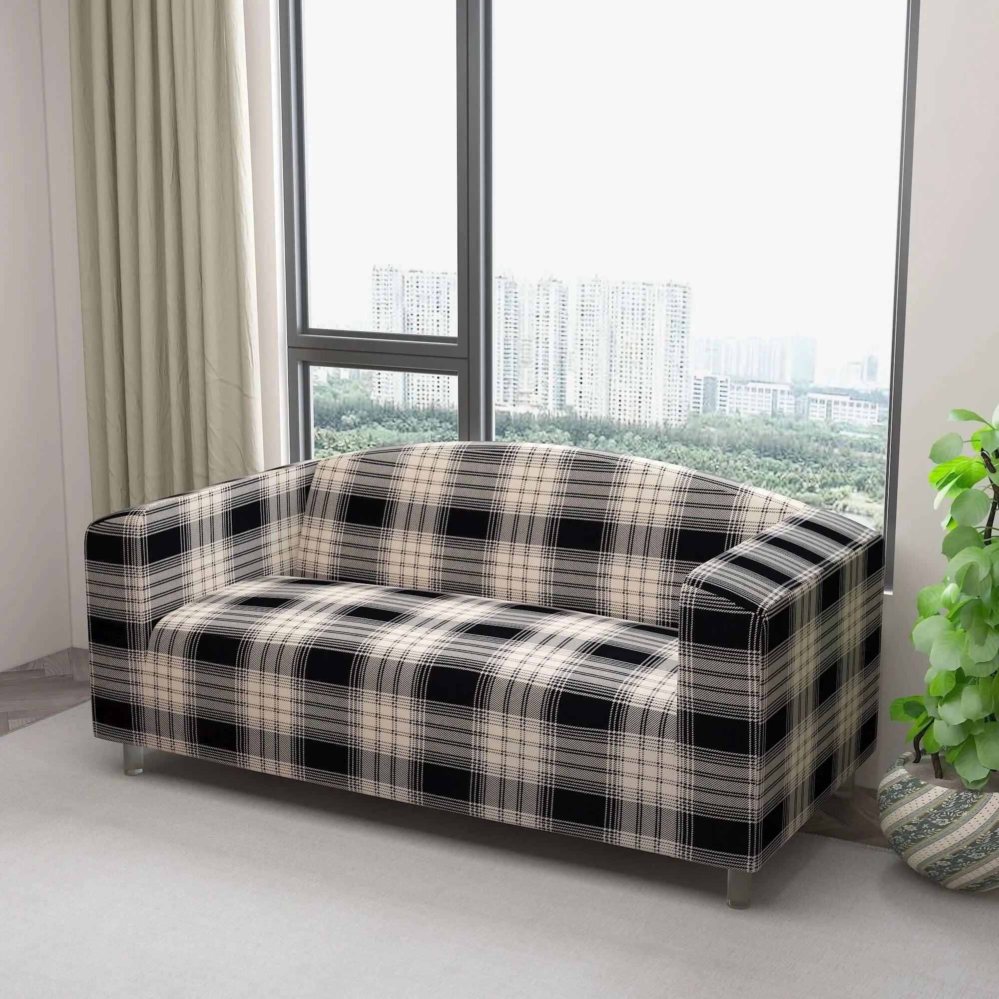 Marigold Printed Sofa Protector Cover Full Stretchable, MG07 - Dream Care Furnishings Private Limited