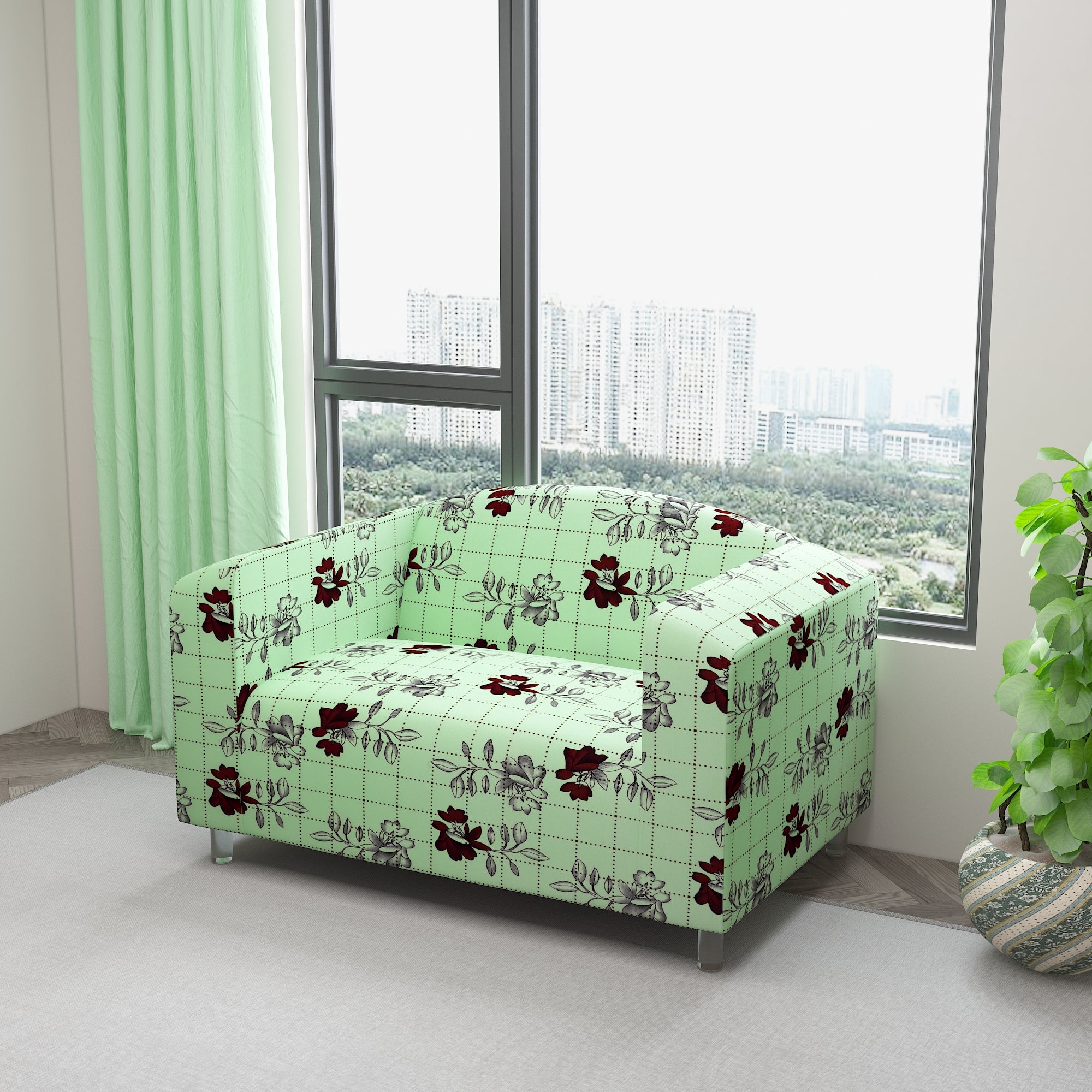 Waterproof Printed Sofa Protector Cover Full Stretchable, SP27 - Dream Care Furnishings Private Limited