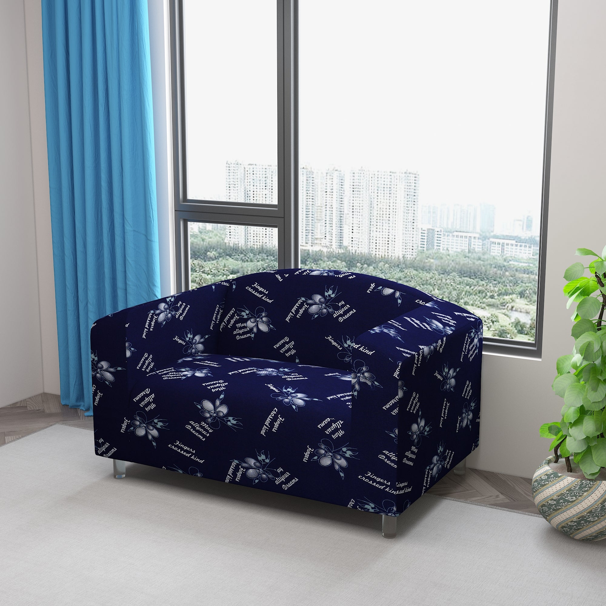 Waterproof Printed Sofa Protector Cover Full Stretchable, SP35 - Dream Care Furnishings Private Limited