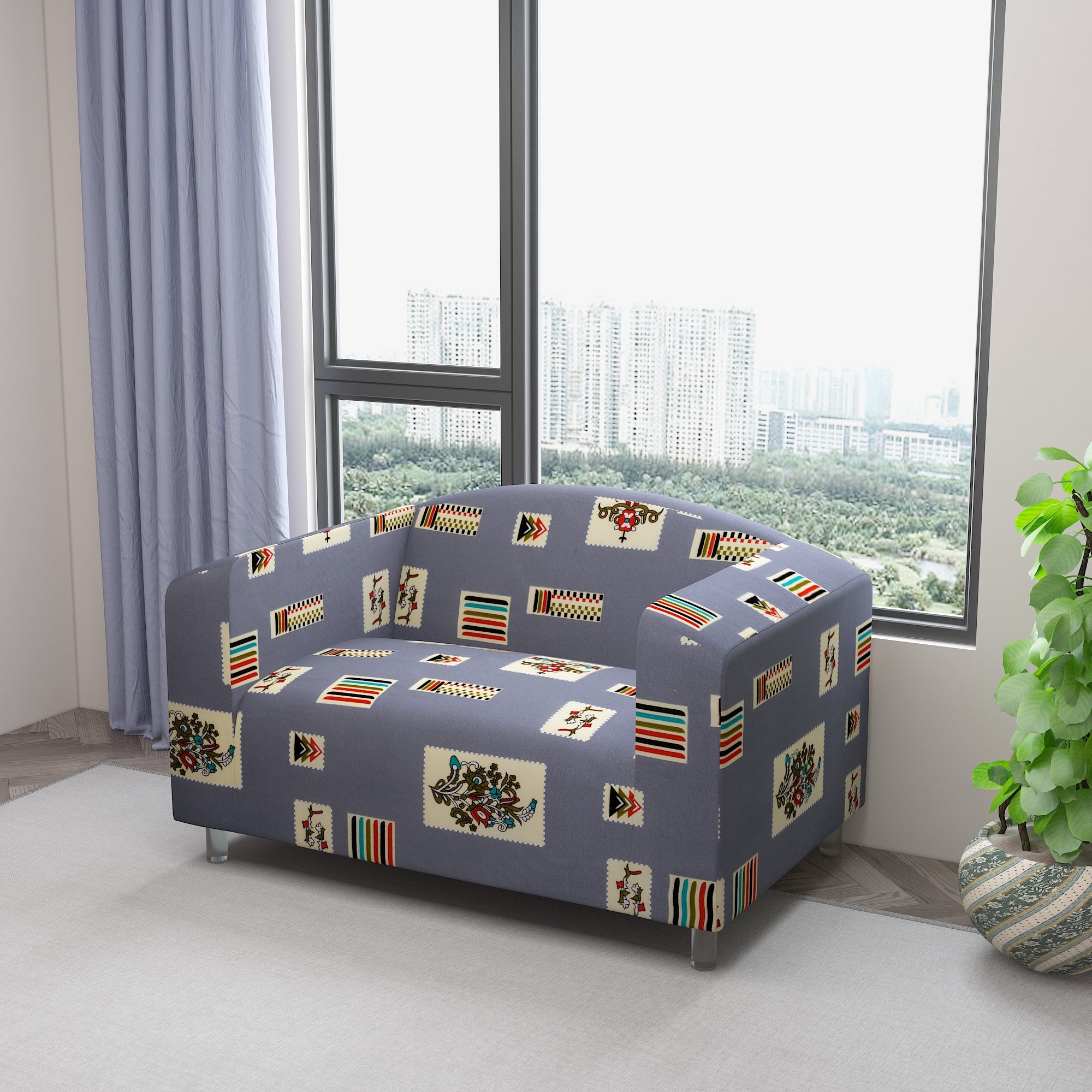 Waterproof Printed Sofa Protector Cover Full Stretchable, SP30 - Dream Care Furnishings Private Limited