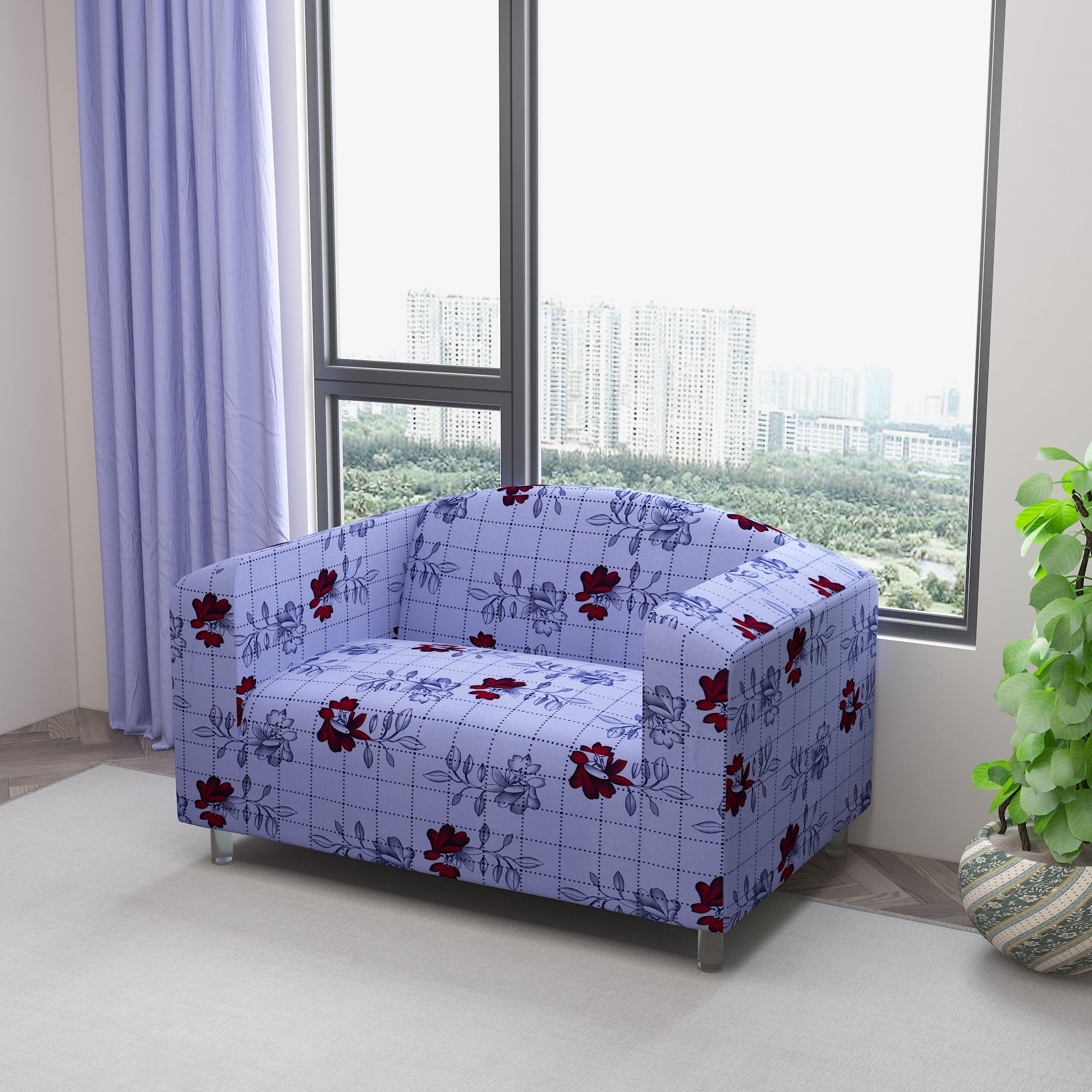 Waterproof Printed Sofa Protector Cover Full Stretchable, SP26 - Dream Care Furnishings Private Limited