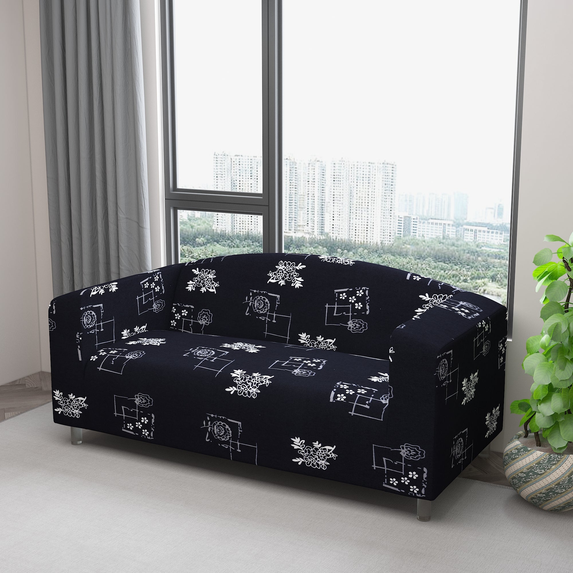 Waterproof Printed Sofa Protector Cover Full Stretchable, SP18 - Dream Care Furnishings Private Limited