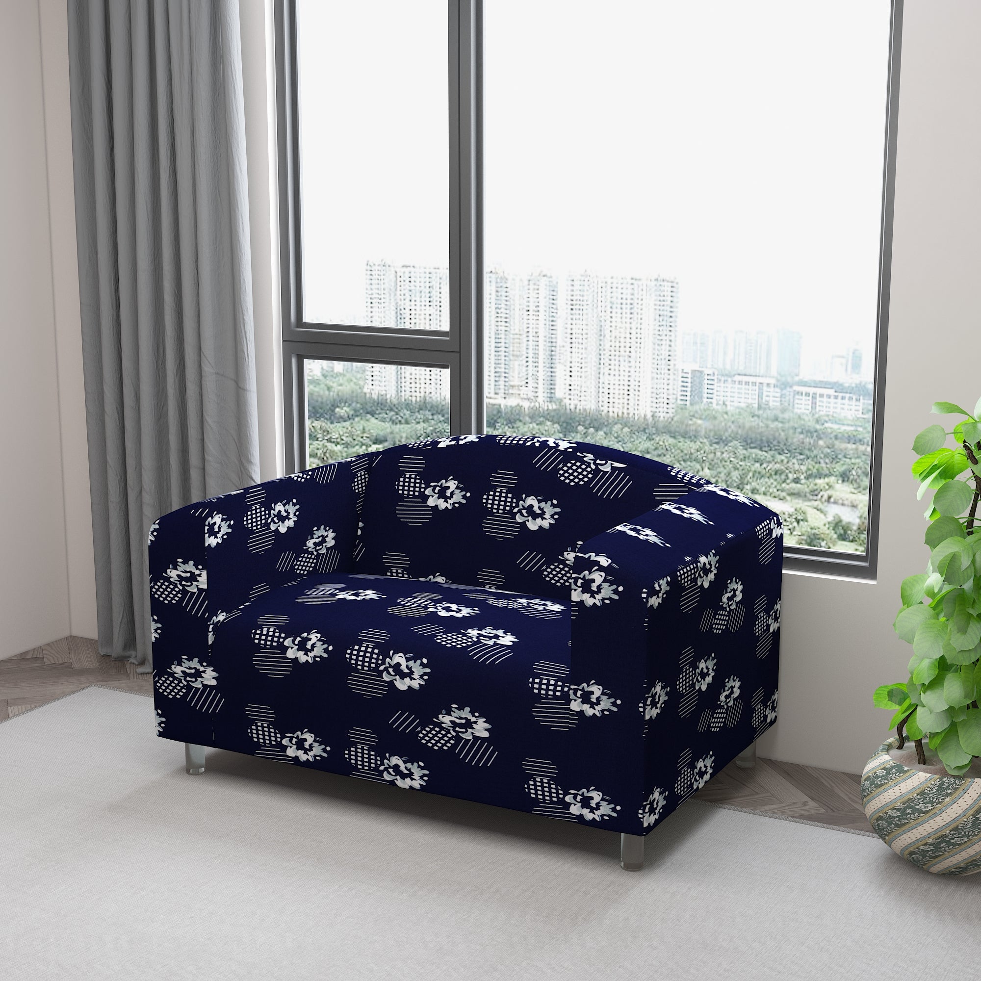 Waterproof Printed Sofa Protector Cover Full Stretchable, SP24 - Dream Care Furnishings Private Limited
