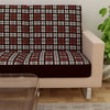 Waterproof Printed Sofa Seat Protector Cover with Stretchable Elastic, Brown White - Dream Care Furnishings Private Limited