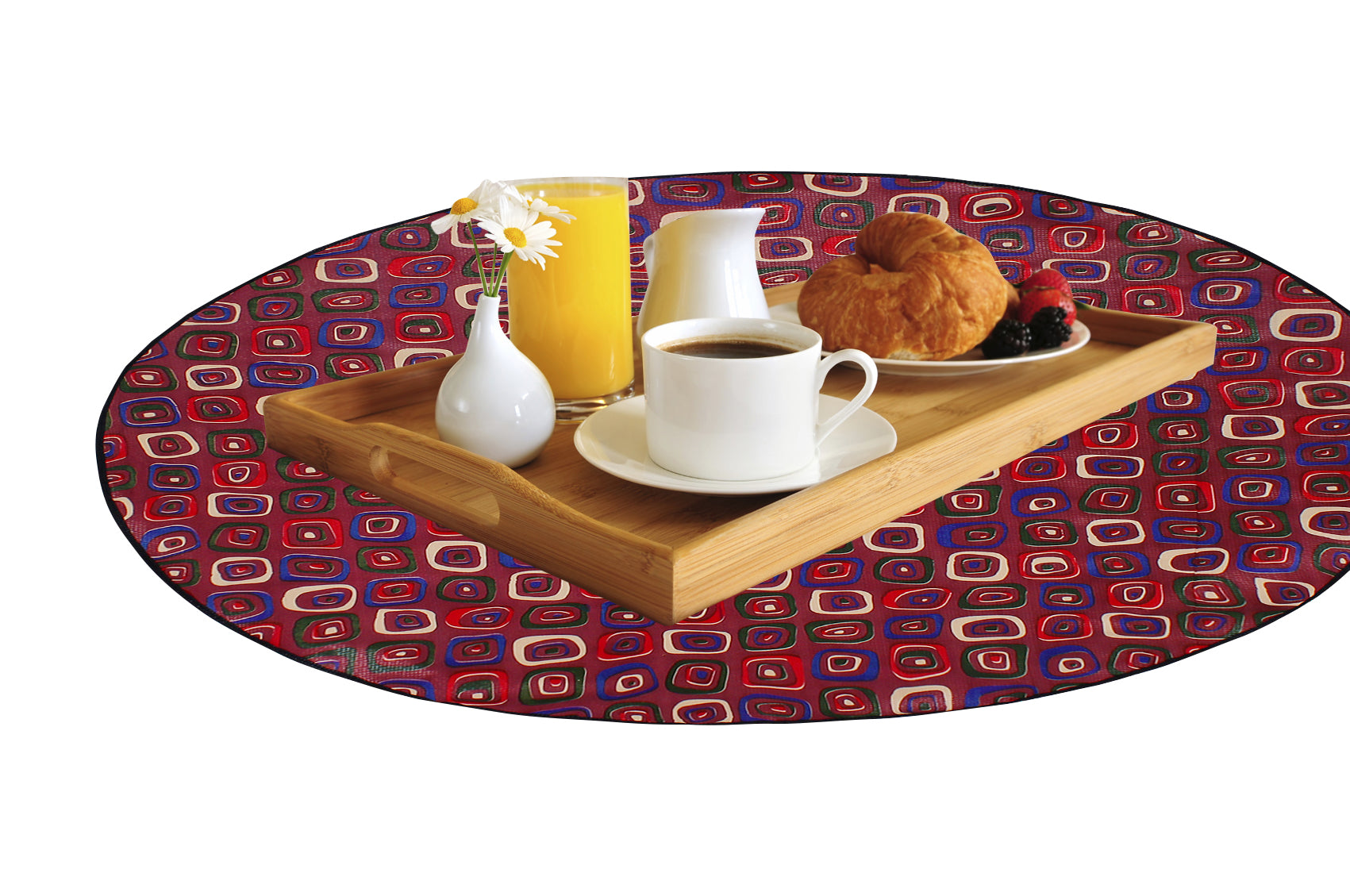 Waterproof & Oil Proof Bed Server Circle Mat, SA72 - Dream Care Furnishings Private Limited