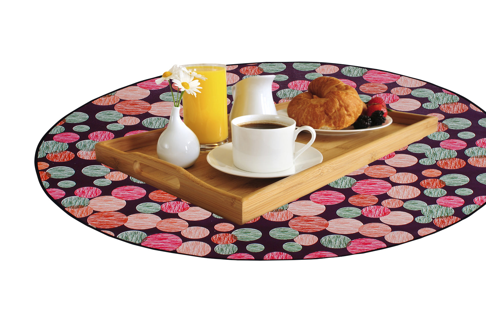 Waterproof & Oil Proof Bed Server Circle Mat, SA66 - Dream Care Furnishings Private Limited