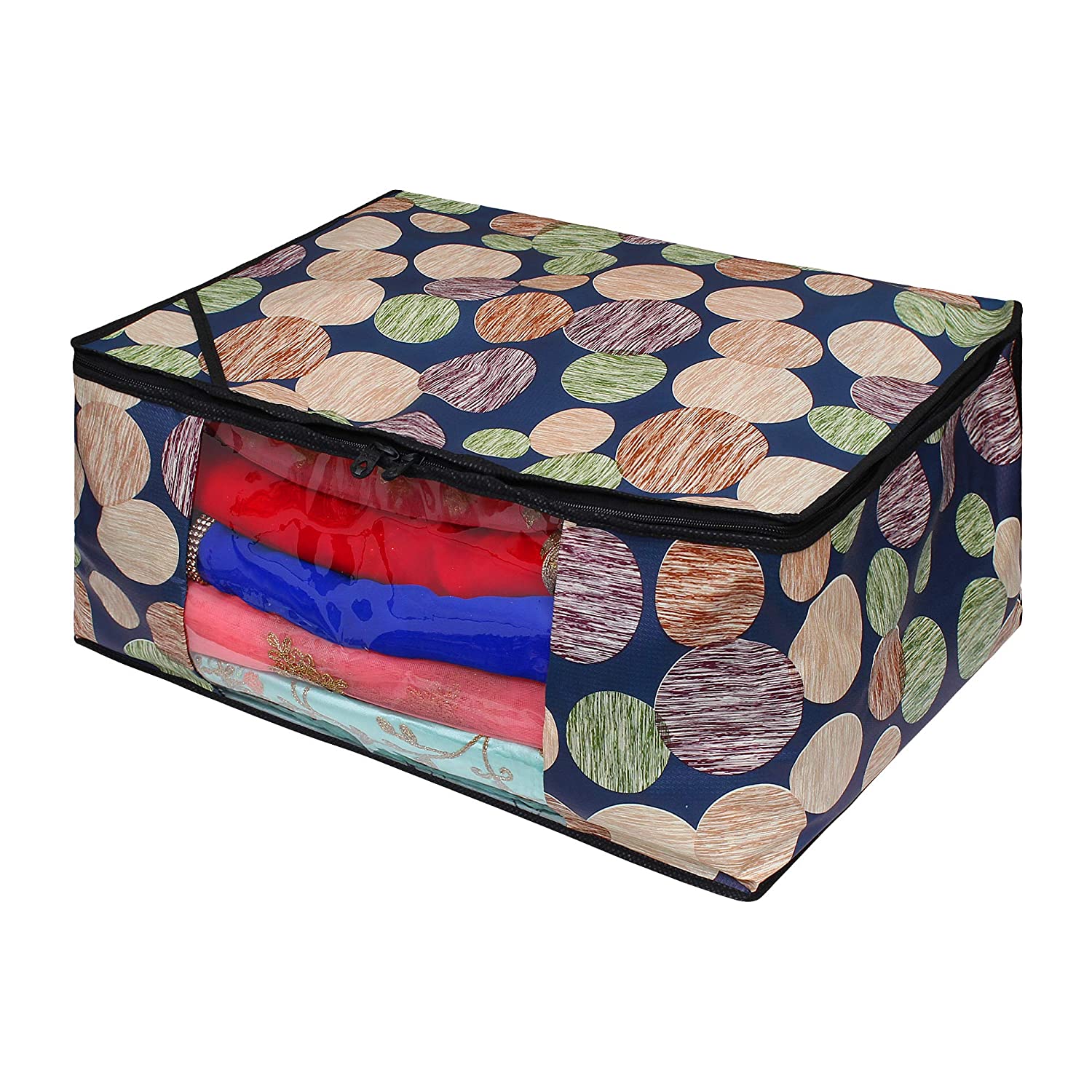 Saree Cover PVC Storage Bag with Zip, Multicolor, Set of 3, SA71 - Dream Care Furnishings Private Limited