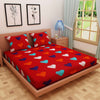Love Print Red 120 TC 100% Pure Cotton Bedsheet - Dream Care Furnishings Private Limited