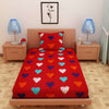 Love Print Red 120 TC 100% Pure Cotton Bedsheet - Dream Care Furnishings Private Limited