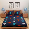 Load image into Gallery viewer, Love Print Blue 120 TC 100% Pure Cotton Bedsheet - Dream Care Furnishings Private Limited