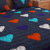 Love Print Blue 120 TC 100% Pure Cotton Bedsheet - Dream Care Furnishings Private Limited