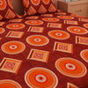 RhomPhere Print Orange 120 TC 100% Pure Cotton Bedsheet - Dream Care Furnishings Private Limited
