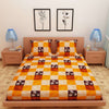 Floral Print Yellow 120 TC 100% Pure Cotton Bedsheet - Dream Care Furnishings Private Limited