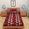 Honeycomb Print Red 120 TC 100% Pure Cotton Bedsheet - Dream Care Furnishings Private Limited