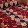 Honeycomb Print Red 120 TC 100% Pure Cotton Bedsheet - Dream Care Furnishings Private Limited