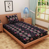 Honeycomb Print Black 120 TC 100% Pure Cotton Bedsheet - Dream Care Furnishings Private Limited