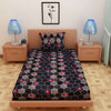 Honeycomb Print Black 120 TC 100% Pure Cotton Bedsheet - Dream Care Furnishings Private Limited