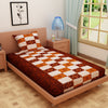 Load image into Gallery viewer, Modern Art Print Dark Orange 120 TC 100% Pure Cotton Bedsheet - Dream Care Furnishings Private Limited