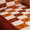 Modern Art Print Dark Orange 120 TC 100% Pure Cotton Bedsheet - Dream Care Furnishings Private Limited