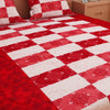 Modern Art Print Red 120 TC 100% Pure Cotton Bedsheet - Dream Care Furnishings Private Limited