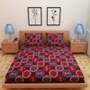 Spinner Print Maroon 120 TC 100% Pure Cotton Bedsheet - Dream Care Furnishings Private Limited
