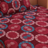 Spinner Print Maroon 120 TC 100% Pure Cotton Bedsheet - Dream Care Furnishings Private Limited