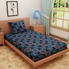 Spinner Print Blue 120 TC 100% Pure Cotton Bedsheet - Dream Care Furnishings Private Limited