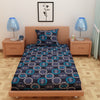 Spinner Print Blue 120 TC 100% Pure Cotton Bedsheet - Dream Care Furnishings Private Limited