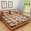 Zentangle Art Yellow 120 TC 100% Pure Cotton Bedsheet - Dream Care Furnishings Private Limited