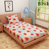 Floral Print Orange 120 TC 100% Pure Cotton Bedsheet - Dream Care Furnishings Private Limited