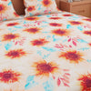 Floral Print Orange 120 TC 100% Pure Cotton Bedsheet - Dream Care Furnishings Private Limited