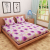 Floral Print Purple 120 TC 100% Pure Cotton Bedsheet - Dream Care Furnishings Private Limited