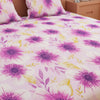 Floral Print Purple 120 TC 100% Pure Cotton Bedsheet - Dream Care Furnishings Private Limited