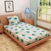 Floral Print Green 120 TC 100% Pure Cotton Bedsheet - Dream Care Furnishings Private Limited